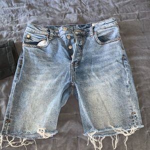 Free People Biker Shorts Denim